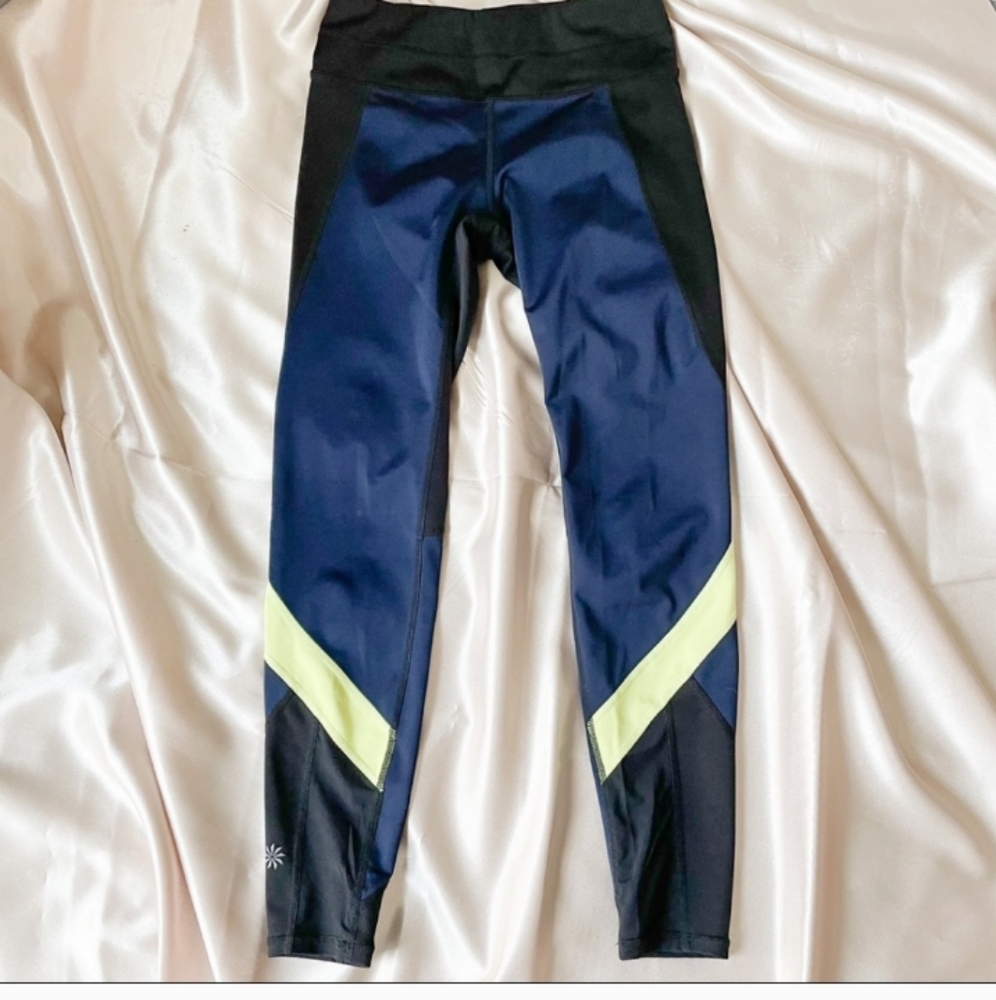 Athleta Sonar color block  7/8 tights
